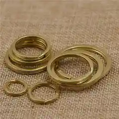 Серебряный кольцо для ключей и брелка, заводное кольцо, латунь.