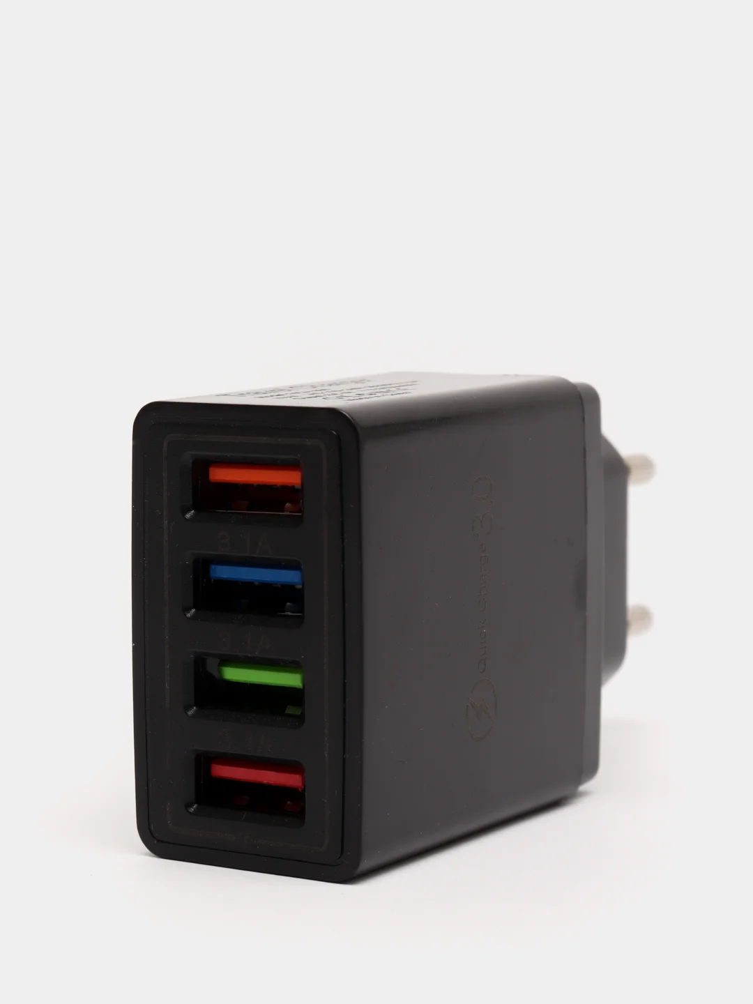 Черный cетевое зарядное устройство на 4 USB / блок питания зарядник