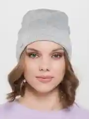 Серый меланж вязаная шапка Капелла