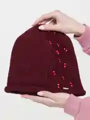 Багровый вязаная шапка ВИШНЯ