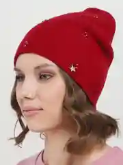 Красный вязаная шапка Брусника