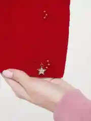 Красный вязаная шапка Брусника