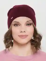 Багровый вязаная шапка Капелла