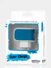 Зарядка SmartBuy Color Charge, USB, 2А, голубая