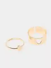 Золотой кольца парные "Сердце"