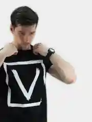 Угольный мужская футболка "Z", "V", черная