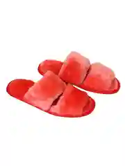 Коралловый меховые тапочки, домашние