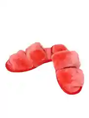 Коралловый меховые тапочки, домашние
