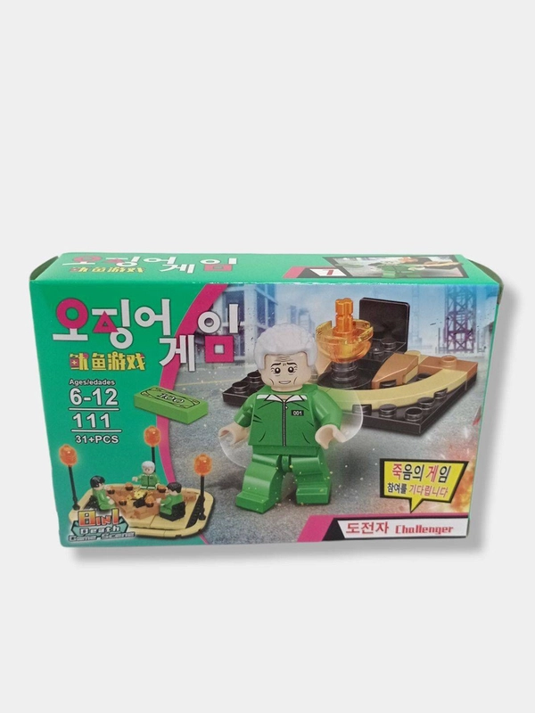 Конструктор 8в1 Игра в кальмара с фигурками персонажей, 31-41 деталь, 6+