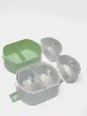 Зеленый ланч бокс двойной
