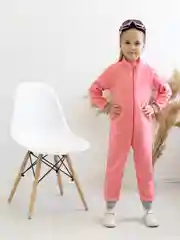 Коралловый флисовый комбинезон. Утенок