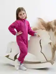 Фуксия флисовый комбинезон. Утенок