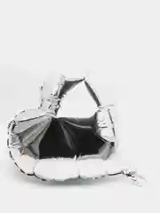 Серебряный воздушный шар фольгированный "Сердце", 44 см