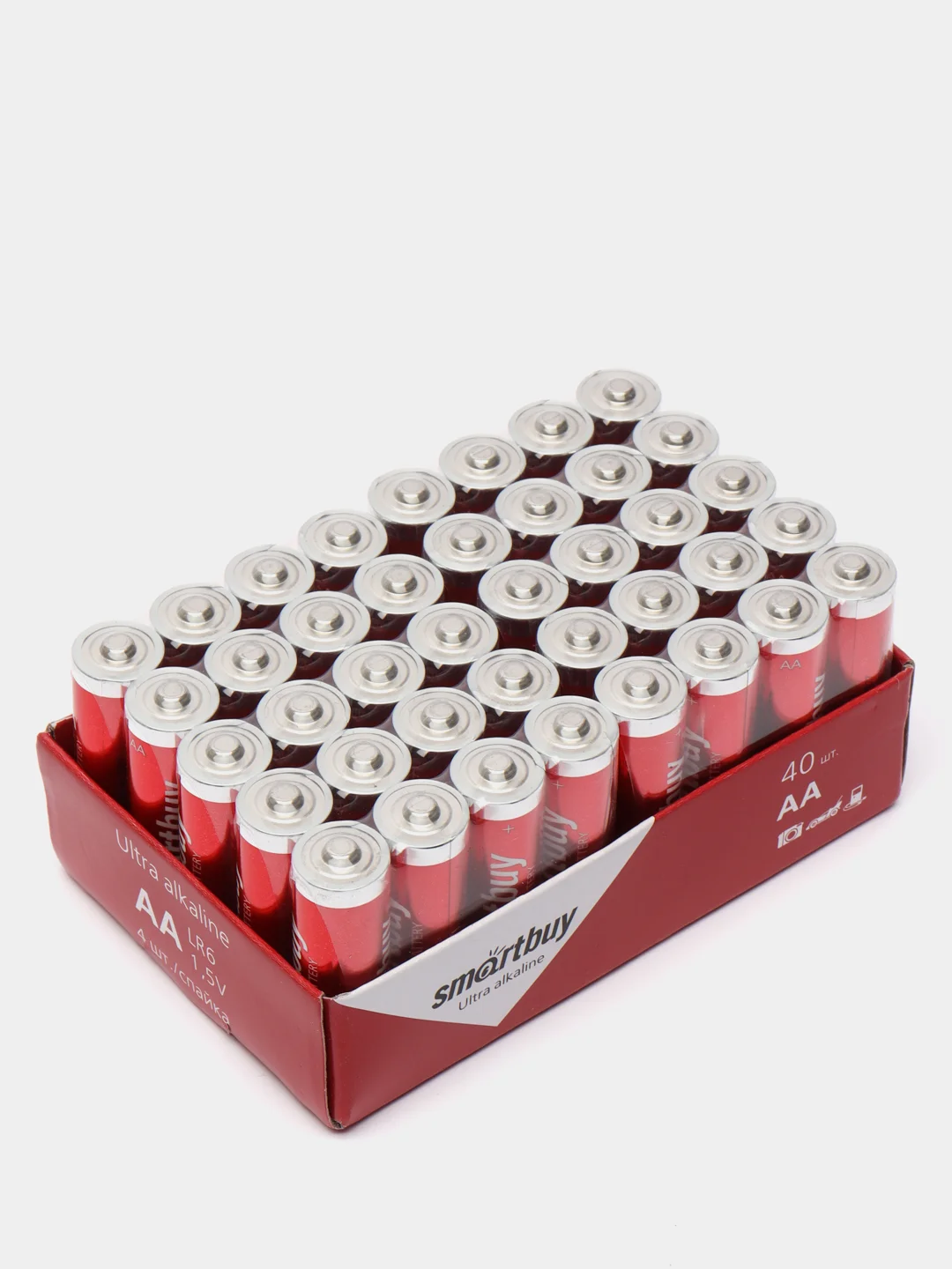 Батарейка алкалиновая Smartbuy Ultra, AA, LR6-40BOX, 1.5В, набор 40 шт