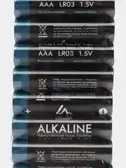 Батарейка алкалиновая (щелочная) LuazON, AAA, LR03, блистер, 10 шт