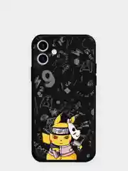 Угольный чехол силиконовый Pokemon "Пикачу" для iPhone 7/8 Plus/XS/XR/SE Max/11/12 Pro Max/13