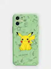 Мятный чехол силиконовый Pokemon "Пикачу" для iPhone 7/8 Plus/XS/XR/SE Max/11/12 Pro Max/13