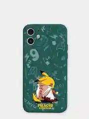Зеленый чехол силиконовый Pokemon "Пикачу" для iPhone 7/8 Plus/XS/XR/SE Max/11/12 Pro Max/13