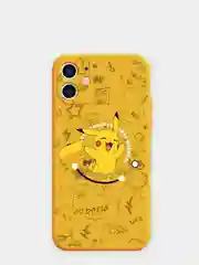 Желтый чехол силиконовый Pokemon "Пикачу" для iPhone 7/8 Plus/XS/XR/SE Max/11/12 Pro Max/13