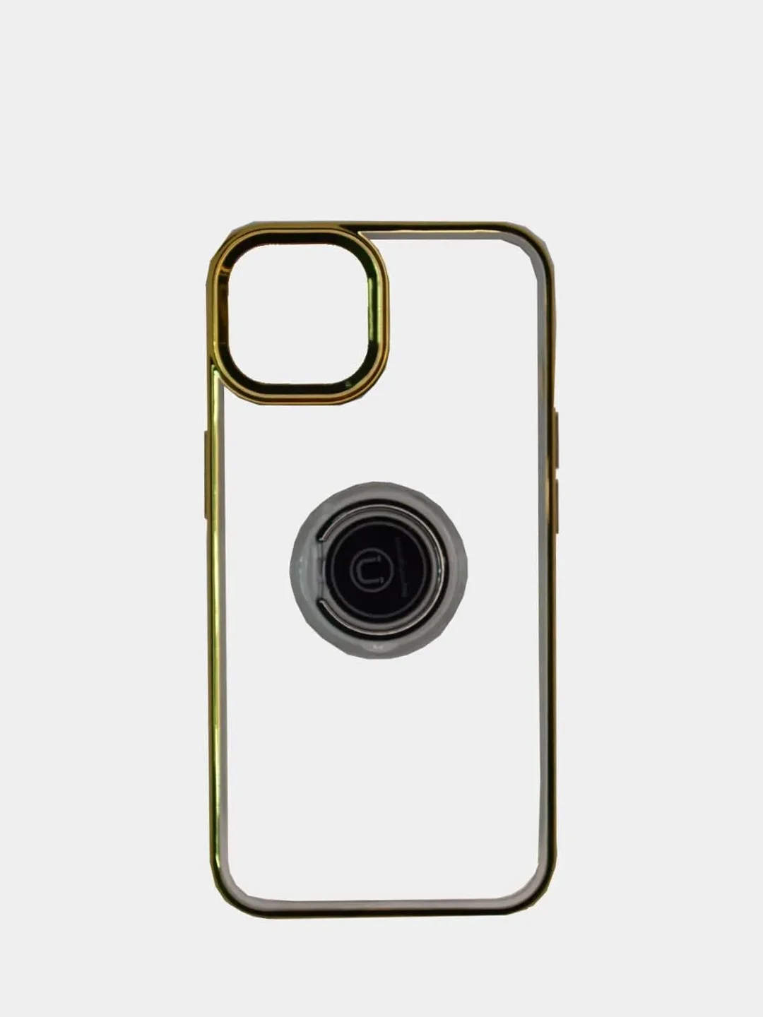 Золотой чехол прозрачный силиконовый с кольцом iPhone 13/13 Pro/13 mini/13 Pro Max, защитный