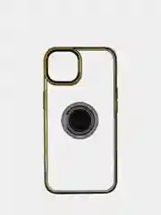 Золотой чехол прозрачный силиконовый с кольцом iPhone 13/13 Pro/13 mini/13 Pro Max, защитный