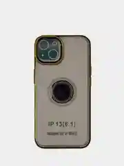 Золотой чехол прозрачный силиконовый с кольцом iPhone 13/13 Pro/13 mini/13 Pro Max, защитный