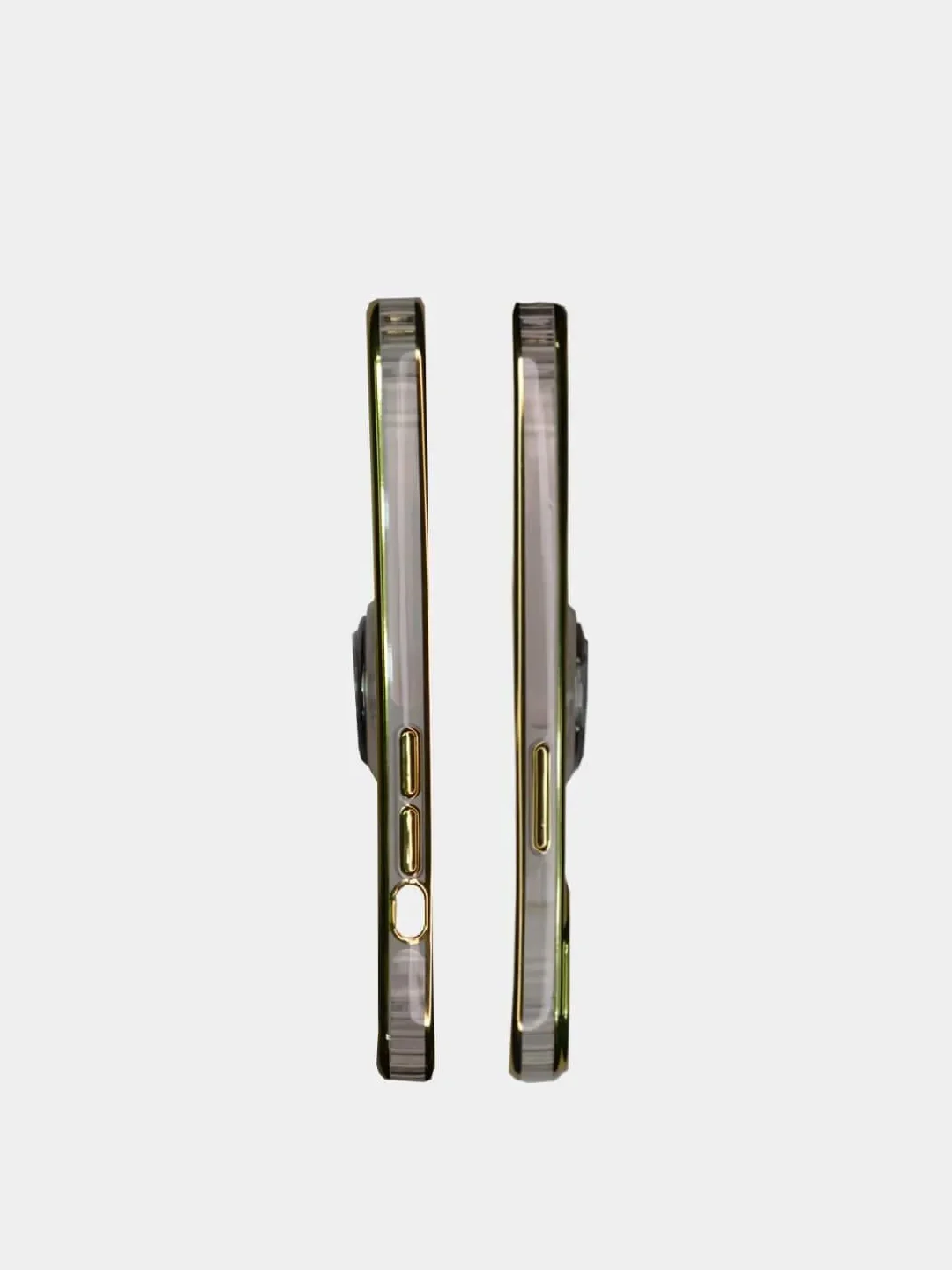 Золотой чехол прозрачный силиконовый с кольцом iPhone 13/13 Pro/13 mini/13 Pro Max, защитный
