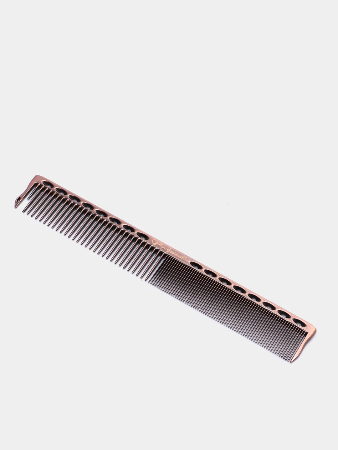 Медный металлическая расческа Gera Professional для стрижки, 20 см