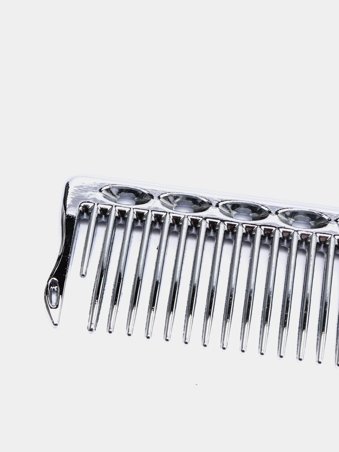 Серебряный металлическая расческа Gera Professional для стрижки, 20 см