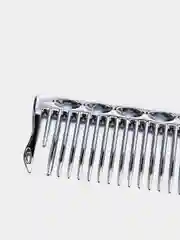 Серебряный металлическая расческа Gera Professional для стрижки, 20 см