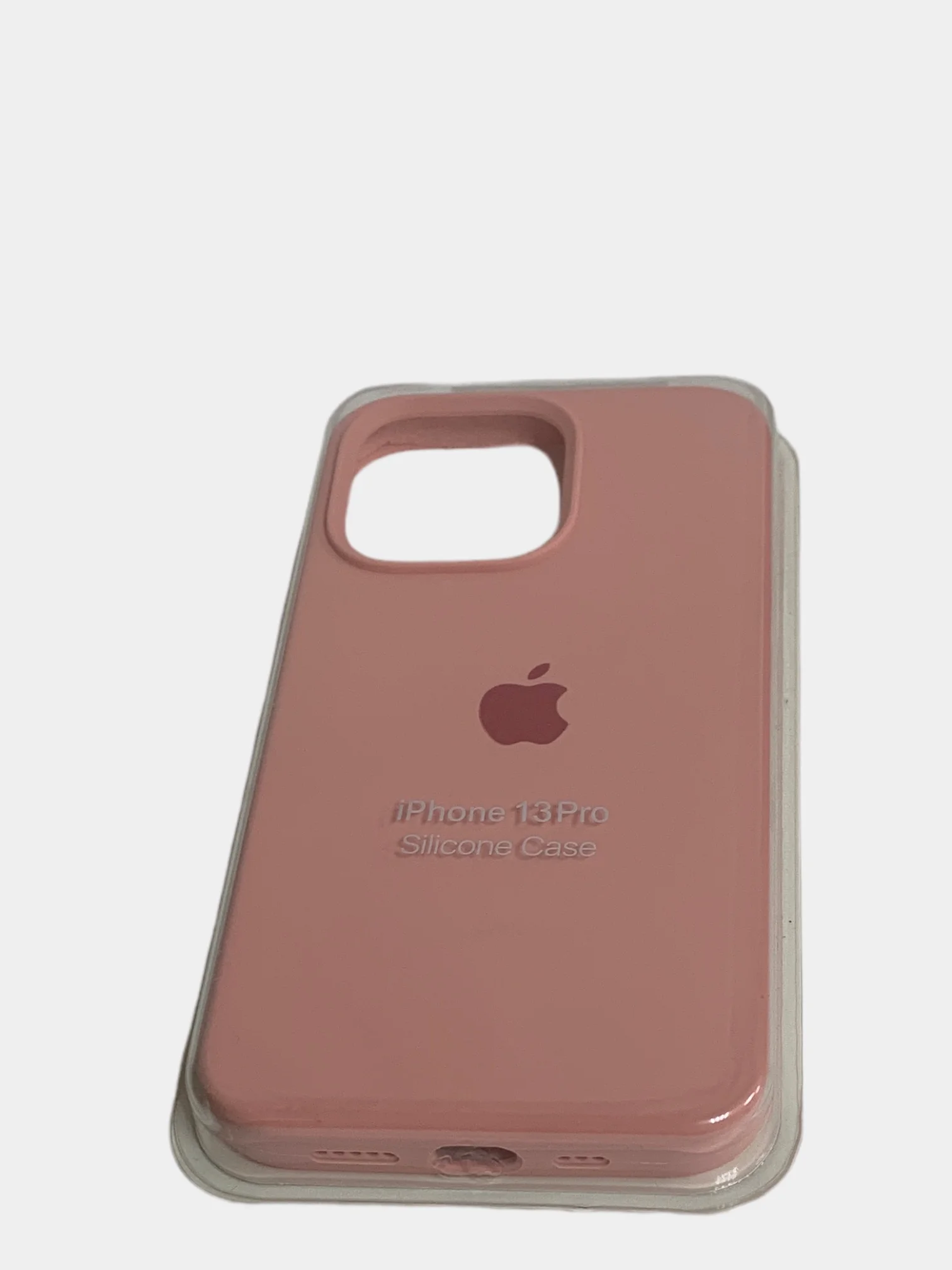 Кораллово-розовый чехол для iPhone 13, Pro, Max, Silicone закрытый низ с логотипом