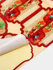 Алый самоклеящиеся этикетки (72 шт) для банок для заготовок