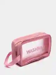 Розовый косметичка дорожная Washbag, водонепроницаемая, белая, розовая, размеры S, L
