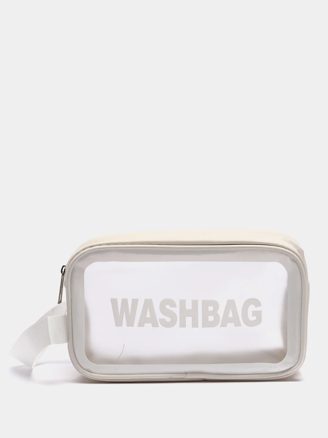 Белый косметичка дорожная Washbag, водонепроницаемая, белая, розовая, размеры S, L