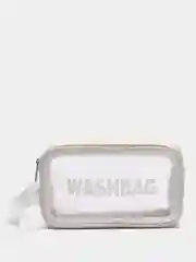 Белый косметичка дорожная Washbag, водонепроницаемая, белая, розовая, размеры S, L