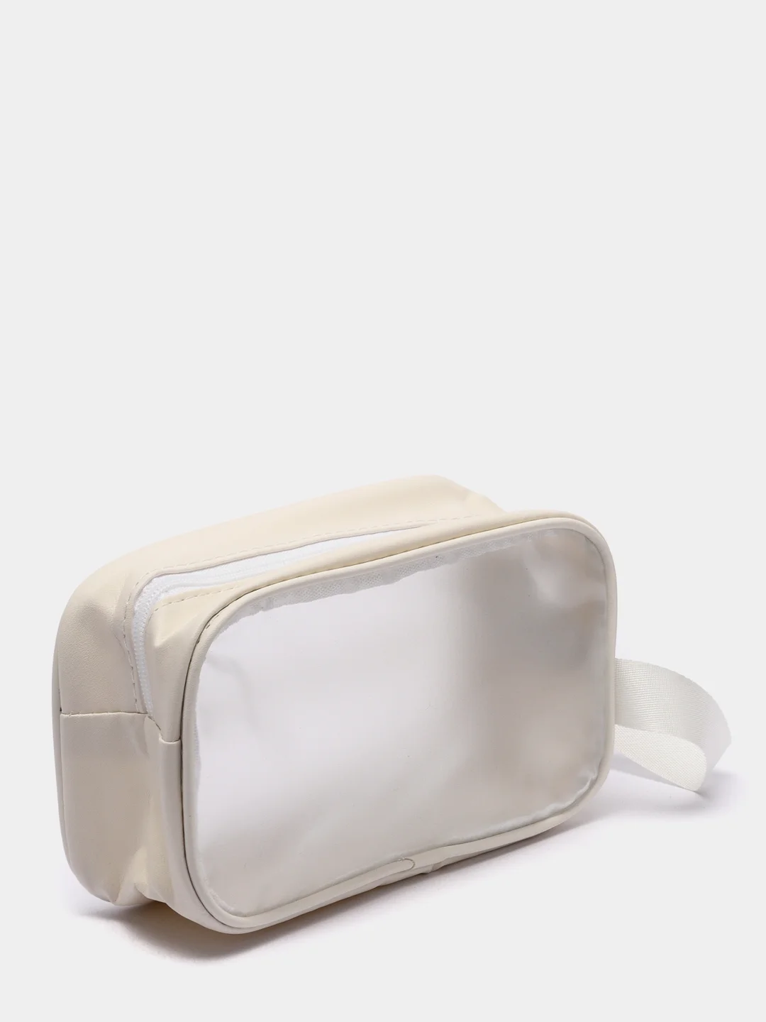 Белый косметичка дорожная Washbag, водонепроницаемая, белая, розовая, размеры S, L