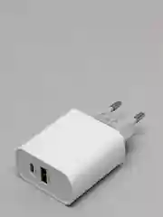 Белый зарядное устройство Type-C/USB, быстрая зарядка QC 3.0, Блок питания для iPhone 18W, L64