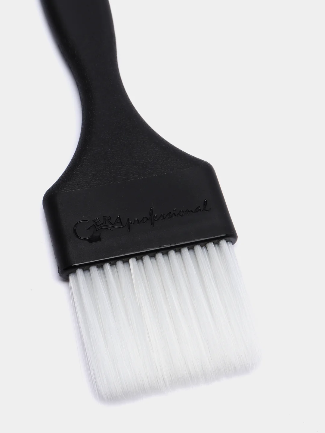 Белый кисть для окрашивания Gera Professional Идеал, белая щетина, цвет черный