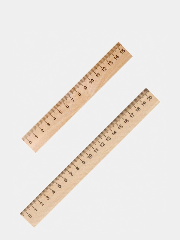 Школьная деревянная линейка, 15-40 см