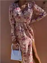 Платье женское с разрезом