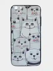 Серебряный чехол для iPhone 6/6plus, 7-8 / 7-8plus "Животные"