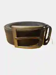 Ремень мужской, из натуральной кожи, синий, классическая металлическая пряжка
