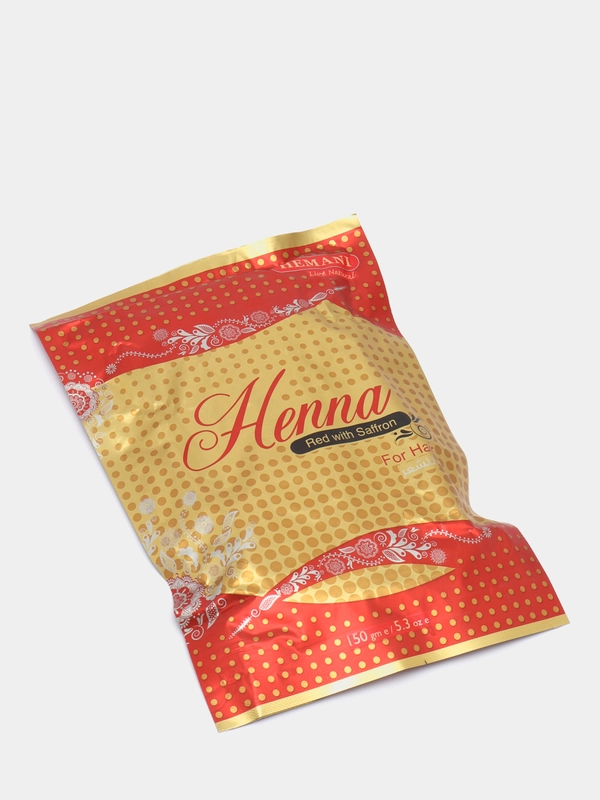 Хна для волос красная с шафраном Hemani, 150 г