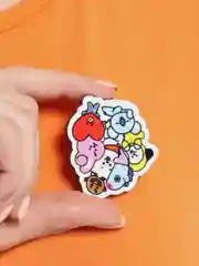 Алый деревянные значки "K-pop", "BTS"