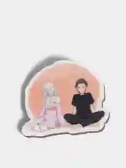 Голубой деревянные значки по аниме "Волейбол!", "Re:zero", "Бездомный бог", "Хантер Х Хантер"