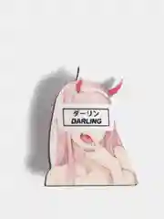 Голубой деревянные значки "Ахегао"