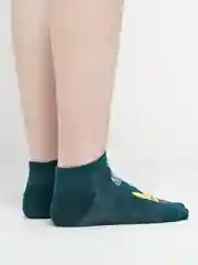 Белый носки женские, укороченные, с рисунками