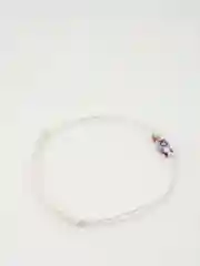 Конфетный браслет белая нить с буквой / Инициал цветные , Handmade