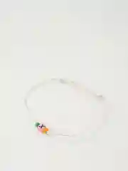 Золотистый хаки браслет белая нить с буквой / Инициал цветные , Handmade