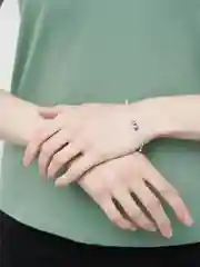 Бирюзовый браслет белая нить с буквой / Инициал цветные , Handmade